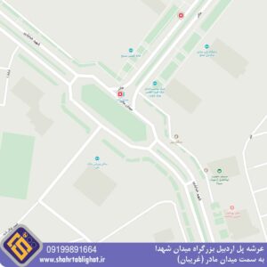 عرشه پل اردبیل بزرگراه میدان شهدا به سمت میدان مادر (غریبان)